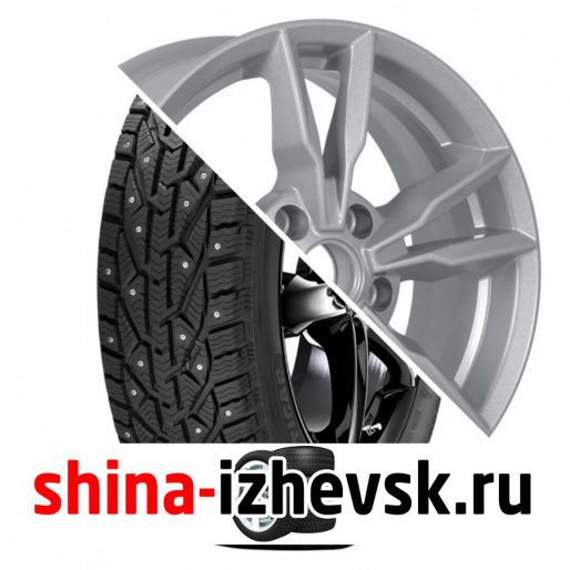 Колесо в сборе Tigar Ice 205/55 R16 T 94 + iFree Икигай 6.5xR16 5×114.3 ET50 DIA66.1 Серебристый в Ижевске